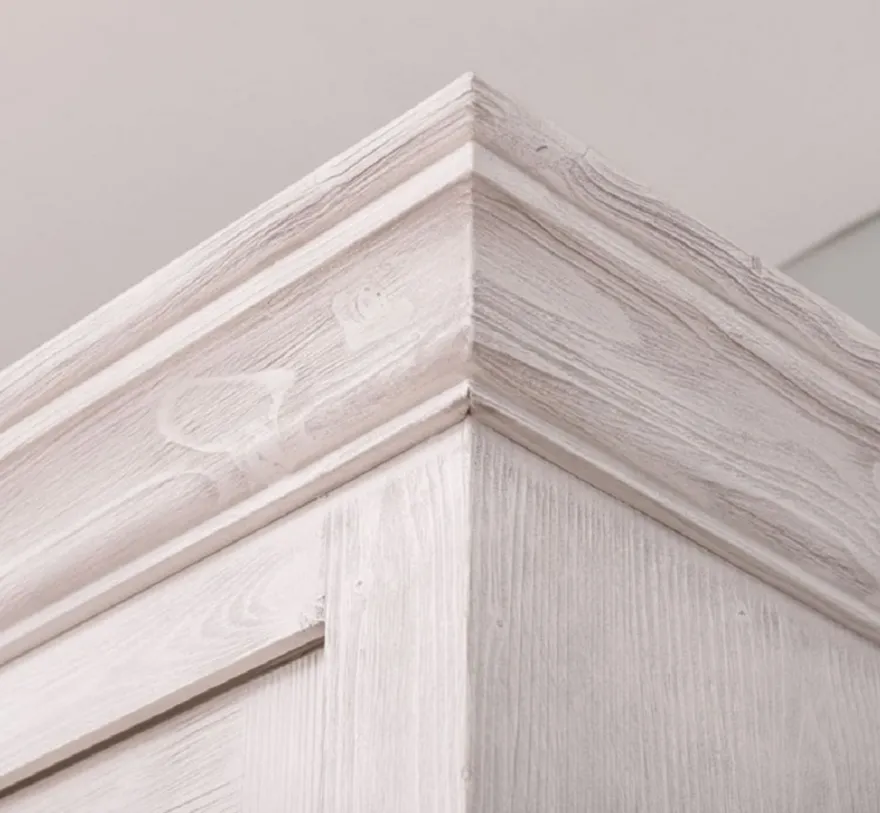 Casa Padrino Landhausstil Esszimmerschrank Hellgrau 142 x 48 x H. 225 cm - Massivholz Küchenschrank - Landhausstil Esszimmer Möbel