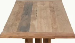 Casa Padrino Landhausstil Esstisch Naturfarben - Verschiedene Größen - Rechteckiger Rustikaler Massivholz Küchentisch - Rustikale Massivholz Esszimmer Möbel - Landhausstil Esszimmer Möbel