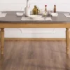 Casa Padrino Landhausstil Esstisch Grau / Hellbraun 180 x 120 x H. 78 cm - Ovaler massivholz Küchentisch mit Eichenholz Tischplatte