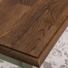 Casa Padrino Landhausstil Esstisch Dunkelbraun / Grün 140 x 70 x H. 78 cm - Massivholz Küchentisch - Landhausstil Esszimmer Möbel