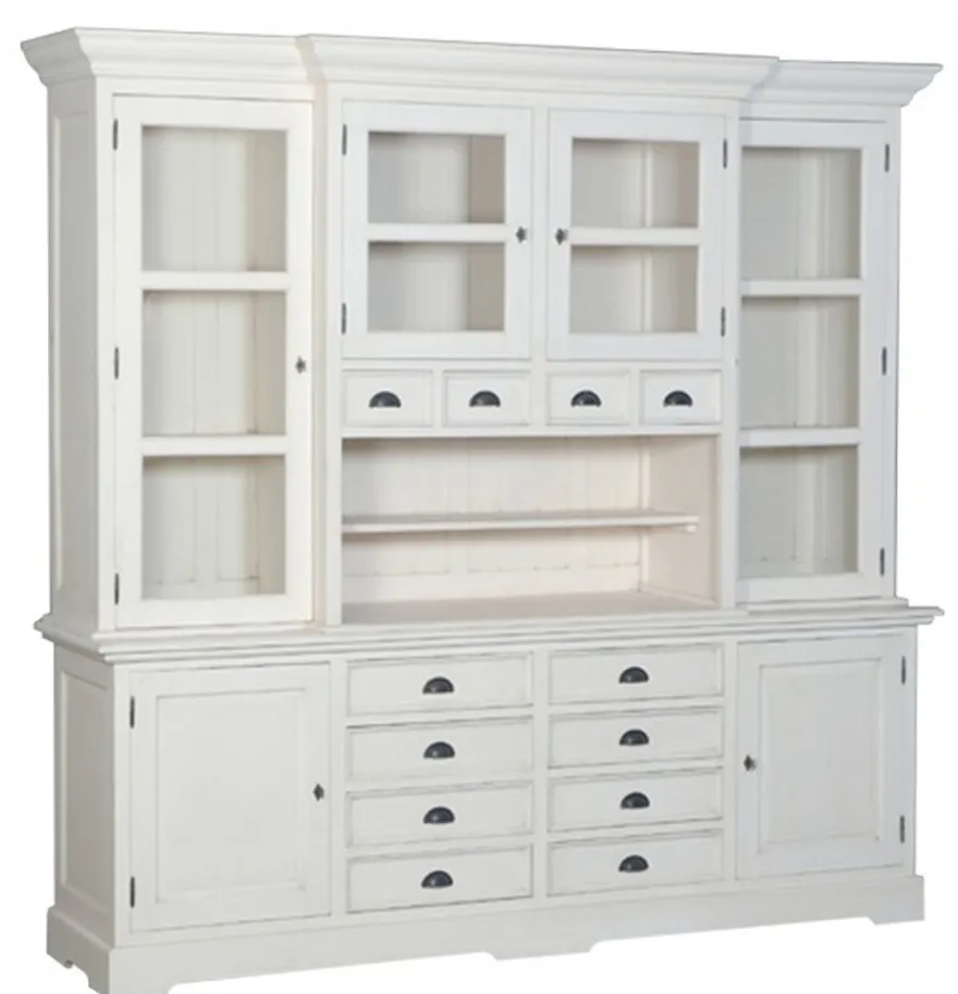Casa Padrino Landhausstil Esszimmerschrank - Massivholz Schrank - Landhausstil Esszimmer Möbel