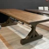 Casa Padrino Landhausstil Esstisch Braun 240 x 100 x H. 77 cm - Rustikaler Massivholz Küchentisch - Rustikale Massivholz Esszimmer Möbel - Landhausstil Esszimmer Möbel