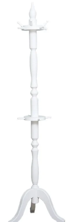 Casa Padrino Landhausstil Garderobenständer Weiß 59 x 59 x H. 200 cm - Massivholz Kleiderständer - Landhausstil Garderobenmöbel