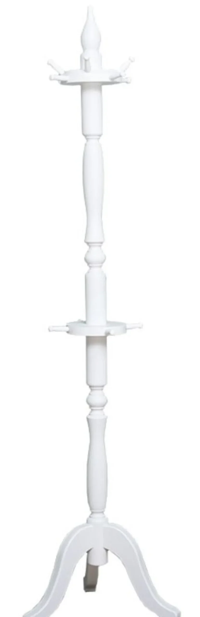 Casa Padrino Landhausstil Garderobenständer Weiß 59 x 59 x H. 200 cm - Massivholz Kleiderständer - Landhausstil Garderobenmöbel