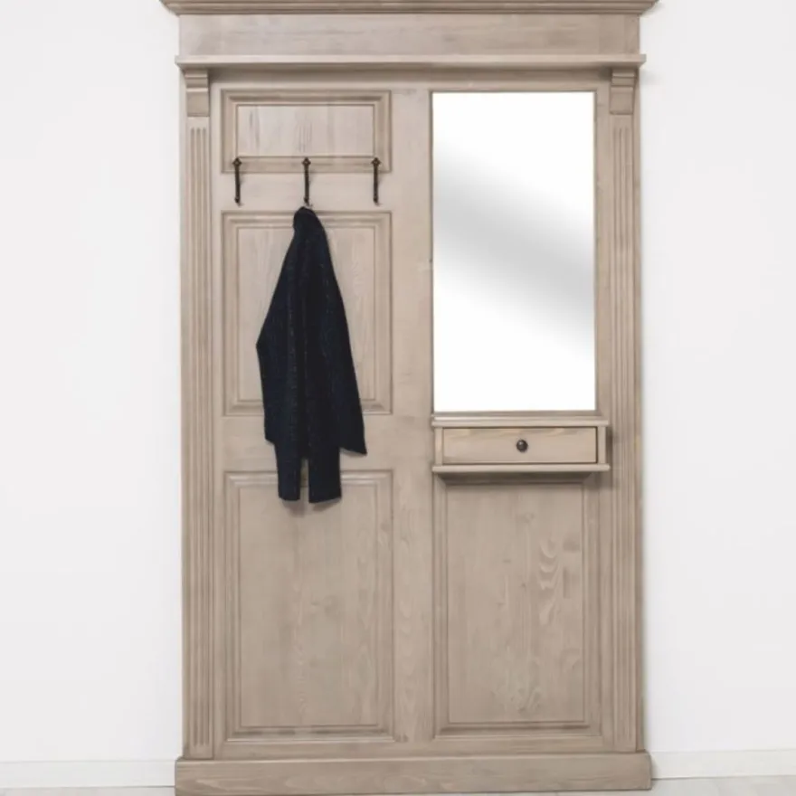 Casa Padrino Landhausstil Garderobe Grau 131 x 19 x H. 219 cm - Landhausstil Garderobenmöbel