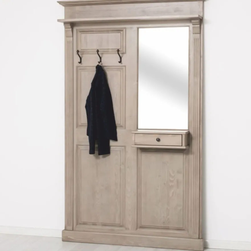 Casa Padrino Landhausstil Garderobe Grau 131 x 19 x H. 219 cm - Landhausstil Garderobenmöbel