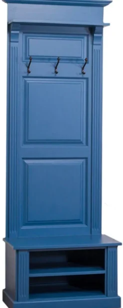 Casa Padrino Landhausstil Garderobe Blau 79 x 41 x H. 210 cm - Landhausstil Garderobenschrank