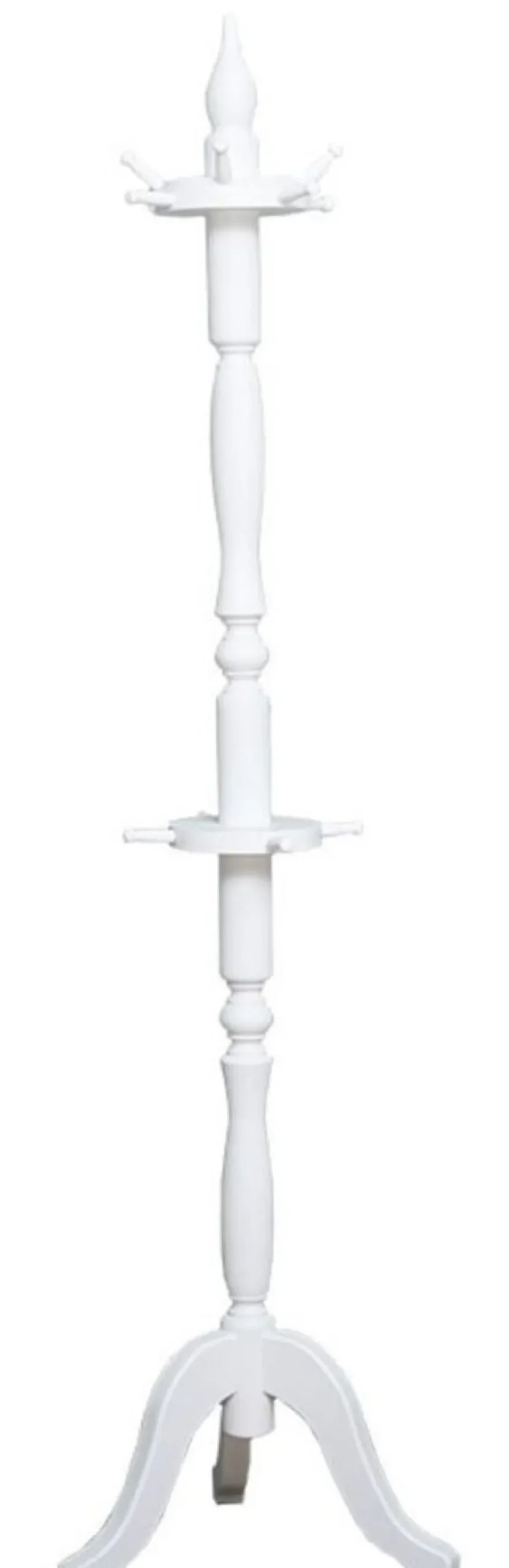 Casa Padrino Landhausstil Garderobenständer Weiß Ø 59 x H. 200 cm - Massivholz Kleiderständer - Massivholz Garderoben Möbel - Landhausstil Garderoben Möbel