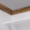 Casa Padrino Landhausstil Garderobenschrank Weiß / Braun 205 x 65 x H. 210 cm - Massivholz Garderobe - Flur Schrank - Flurmöbel - Garderoben Möbel - Massivholz Möbel - Landhausstil Möbel