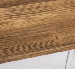 Casa Padrino Landhausstil Garderobenschrank Weiß / Braun 205 x 65 x H. 210 cm - Massivholz Garderobe - Flur Schrank - Flurmöbel - Garderoben Möbel - Massivholz Möbel - Landhausstil Möbel