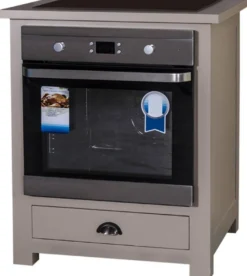 Casa Padrino Landhausstil Herdumbauschrank mit Schublade Grau 76 x 65 x H. 90 cm - Küchenschrank im Landhausstil