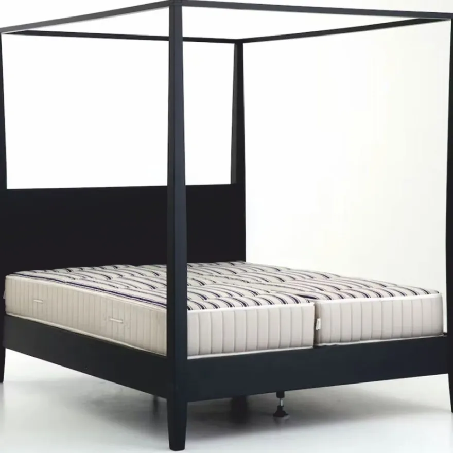 Casa Padrino Landhausstil Himmelbett Schwarz - Verschiedene Größen - Schlafzimmer Möbel