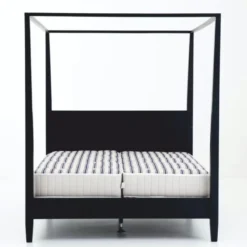 Casa Padrino Landhausstil Himmelbett Schwarz - Verschiedene Größen - Schlafzimmer Möbel