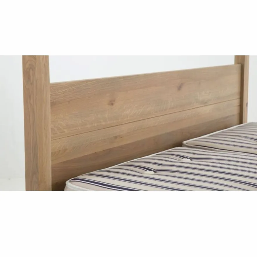 Casa Padrino Landhausstil Himmelbett Naturfarben / Grau - Verschiedene Größen - Schlafzimmer Möbel