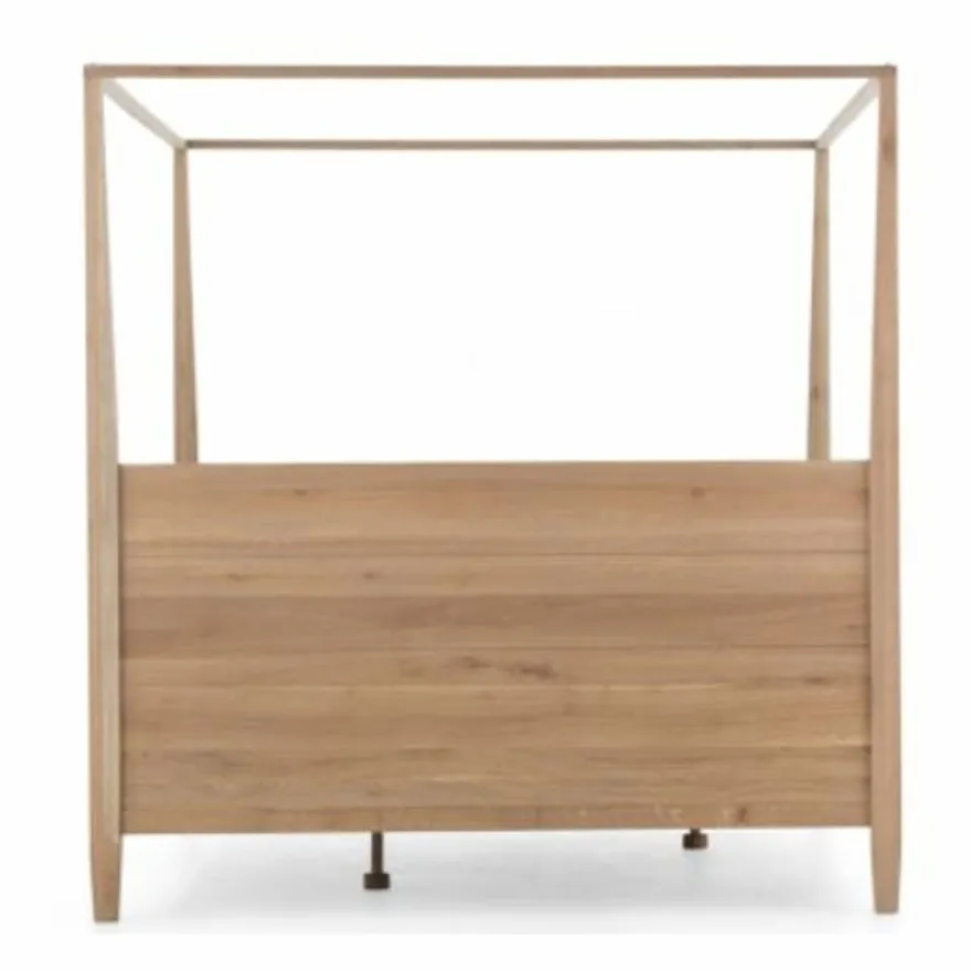 Casa Padrino Landhausstil Himmelbett Naturfarben / Grau - Verschiedene Größen - Schlafzimmer Möbel