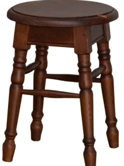 Casa Padrino Landhausstil Hocker Braun 35 x 35 x H. 45 cm - Massivholz Sitzhocker im Landhausstil