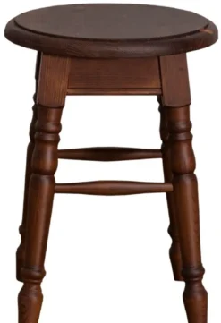 Casa Padrino Landhausstil Hocker Braun 35 x 35 x H. 45 cm - Massivholz Sitzhocker im Landhausstil