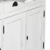 Casa Padrino Landhausstil Küchenschrank Antik Weiß 137 x 50 x H. 197 cm - 2 Teiliger Küchenschrank mit 5 Türen und 7 Schubladen