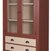 Casa Padrino Landhausstil Küchenschrank Rotbraun / Creme 100 x 50 x H. 180 cm - Landhausstil Küchenmöbel