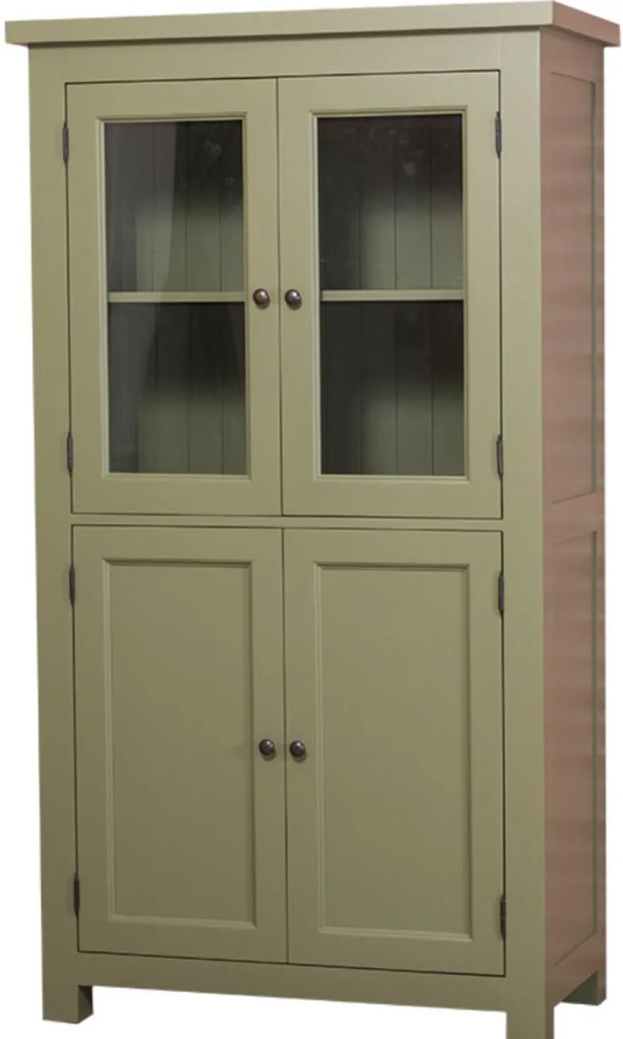 Casa Padrino Landhausstil Küchenschrank mit 4 Türen Grün 100 x 50 x H. 180 cm - Küchenmöbel