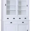 Casa Padrino Landhausstil Küchenschrank Weiß 142 x 48 x H. 225 cm - 2 Teiliger Küchenschrank mit 4 Schiebetüren und 6 Schubladen