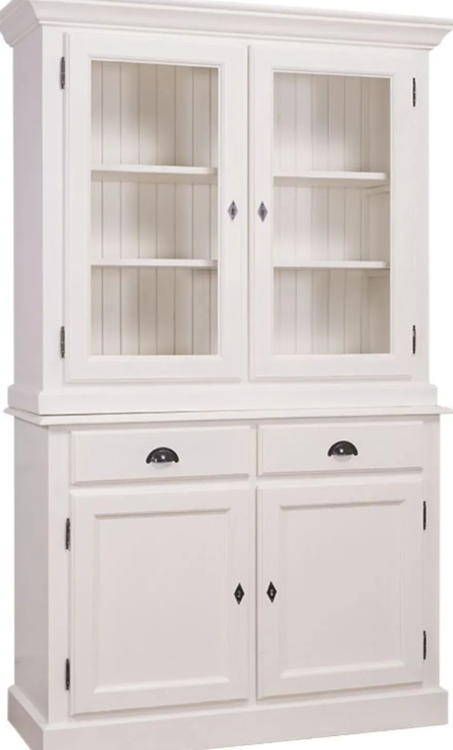 Casa Padrino Landhausstil Küchenschrank Weiß 128 x 45 x H. 200 cm - Landhausstil Küchenmöbel