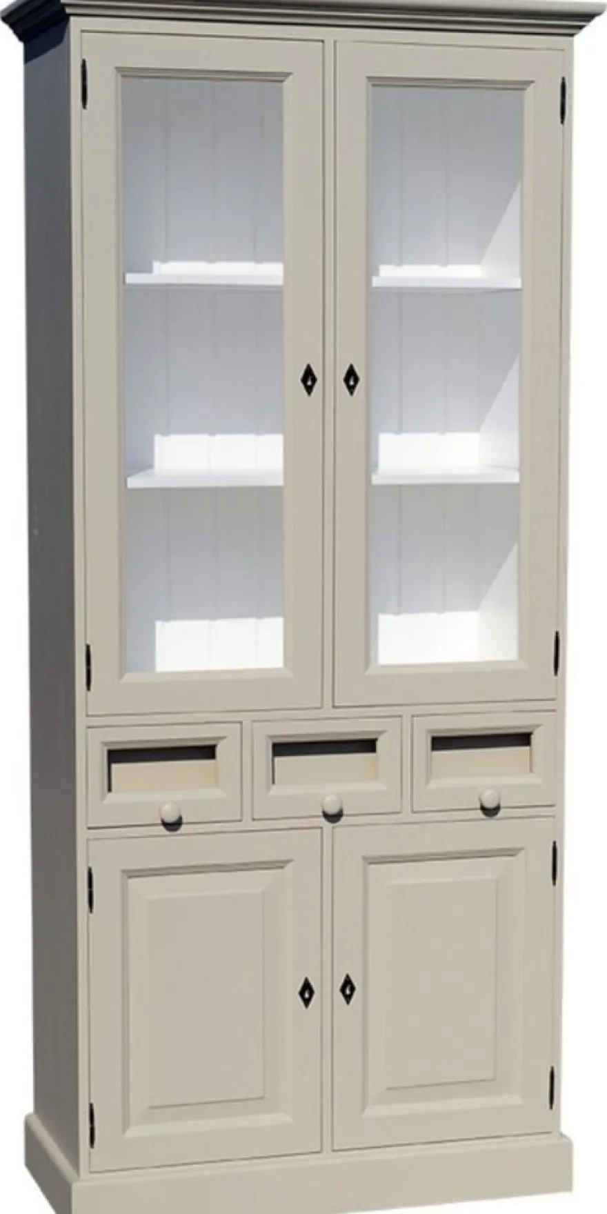 Casa Padrino Landhausstil Küchenschrank mit 4 Türen und 3 Schubladen 98 x 50 x H. 200 cm - Verschiedene Farben - Küchenmöbel