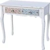 Casa Padrino Landhausstil Konsole im Shabby Chic Design, Antik Weiß und Mehrfarbig, 80 x 40 x H. 74 cm