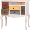 Casa Padrino Landhausstil Kommode Cremefarben / Mehrfarbig 80 x 48 x H. 82 cm - Landhausstil Kommode mit 7 Schubladen