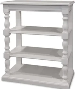 Casa Padrino Landhausstil Konsole Weiß 80 x 45 x H. 96 cm - Massivholz Regalschrank - Landhausstil Möbel