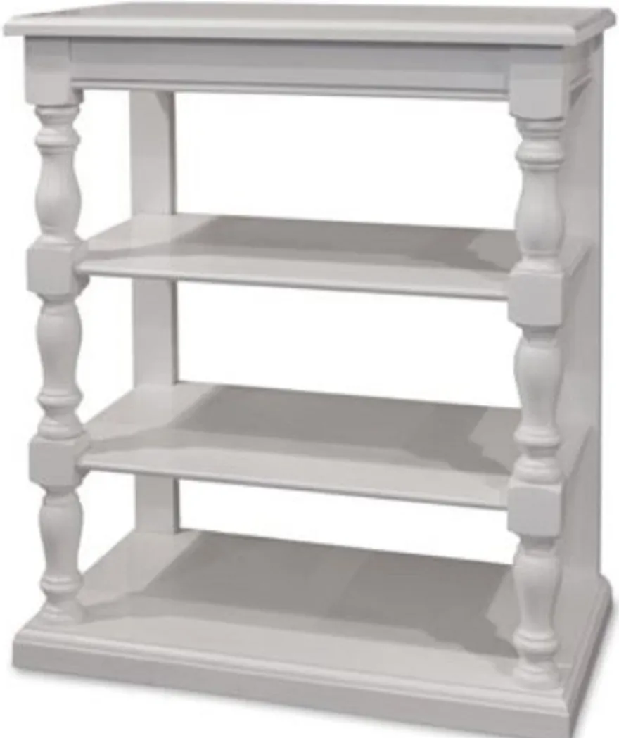 Casa Padrino Landhausstil Konsole Weiß 80 x 45 x H. 96 cm - Massivholz Regalschrank - Landhausstil Möbel