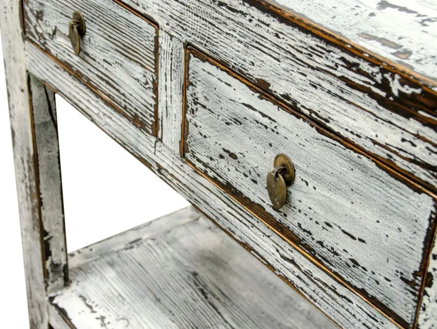 Casa Padrino Landhausstil Konsole Antik Stil Weiß 90 x 40 x H. 85 cm - Landhausstil Möbel