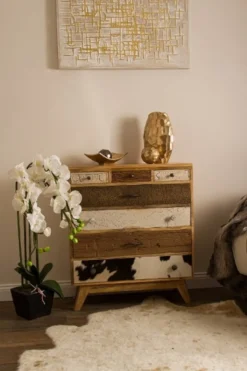 Casa Padrino Landhausstil Kommode mit 7 Schubladen Naturfarben / Mehrfarbig 70 x 30 x H. 80 cm - Landhausstil Möbel