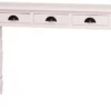 Casa Padrino Landhausstil Konsole Weiß, 3 Schubladen, 120 x 35 x H. 79 cm - Hochwertiger Konsolentisch