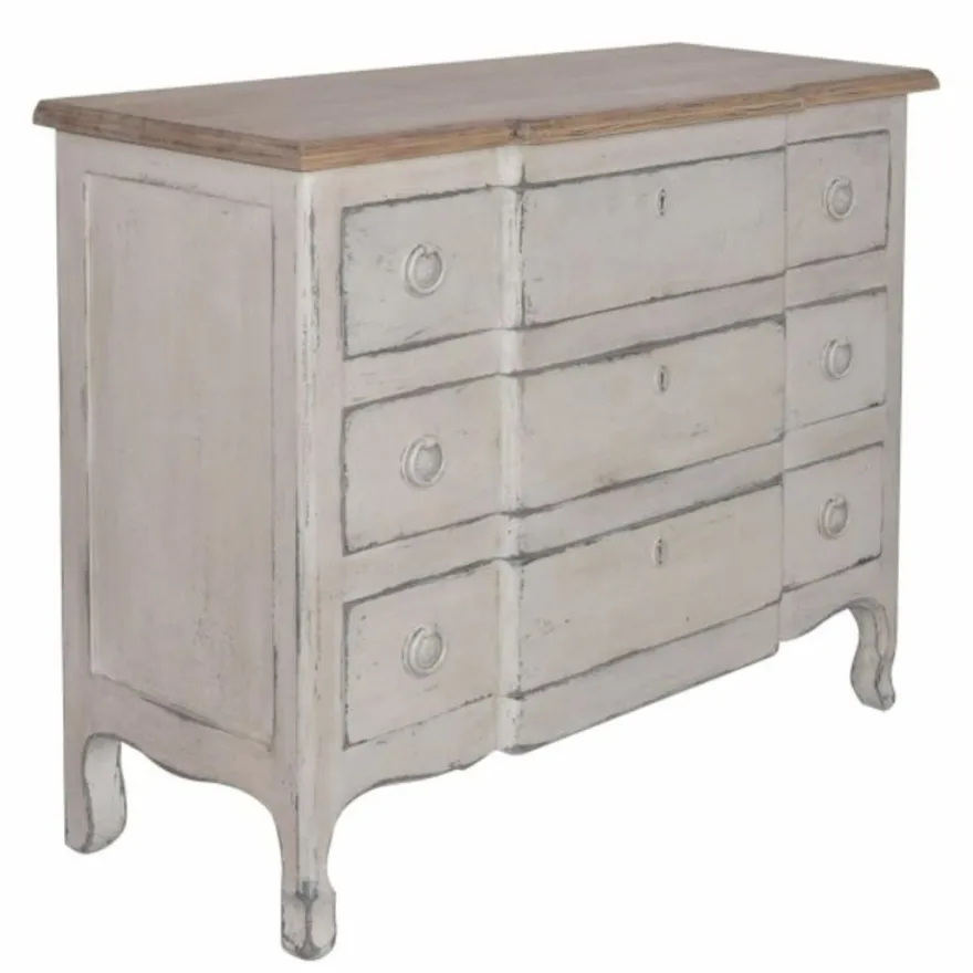 Casa Padrino Landhausstil Kommode mit 3 Schubladen Antik Grau / Braun 100 cm - Landhausstil Möbel