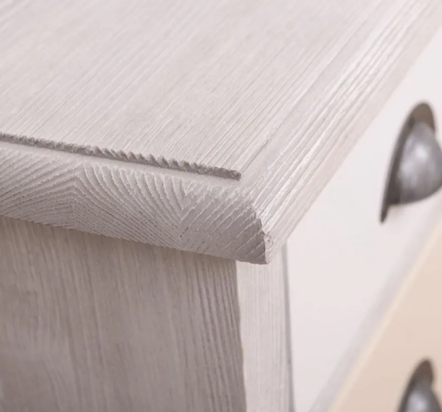 Casa Padrino Landhausstil Kommode Hellgrau / Mehrfarbig 90 x 35 x H. 97 cm - Massivholz Schrank mit 13 Schubladen - Landhausstil Möbel