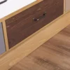 Casa Padrino Landhausstil Kommode Hellbraun / Mehrfarbig 180 x 48 x H. 95 cm - Massivholz Schrank mit 19 Schubladen - Landhausstil Möbel