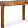 Casa Padrino Landhausstil Konsole Braun / Naturfarben 120 x 45 x H. 78 cm - Rustikaler Massivholz Konsolentisch - Rustikale Möbel - Massivholz Möbel - Landhausstil Möbel