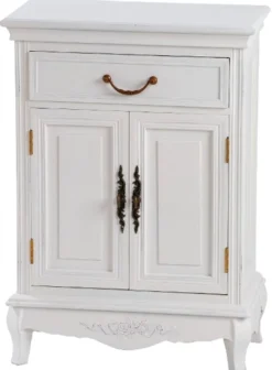 Casa Padrino Landhausstil Kommode Antik Weiß 53 x 30 x H. 75 cm - Shabby Chic Möbel
