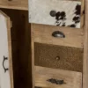 Casa Padrino Landhausstil Kommode Naturfarben / Mehrfarbig 55 x 30 x H. 110 cm - Landhausstil Schrank mit Tür und 11 Schubladen