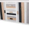 Casa Padrino Landhausstil Kommode mit 2 Türen und 3 Schubladen, Mehrfarbig, 120 x 40 x H. 80 cm, Shabby Chic Kommode