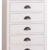 Casa Padrino Landhausstil Kommode mit 6 Schubladen, Weiß, 60 x 41 x H. 97 cm