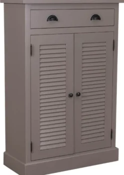 Casa Padrino Landhausstil Kommode aus Kiefernholz in Grau, 85 x 37 x H. 120 cm
