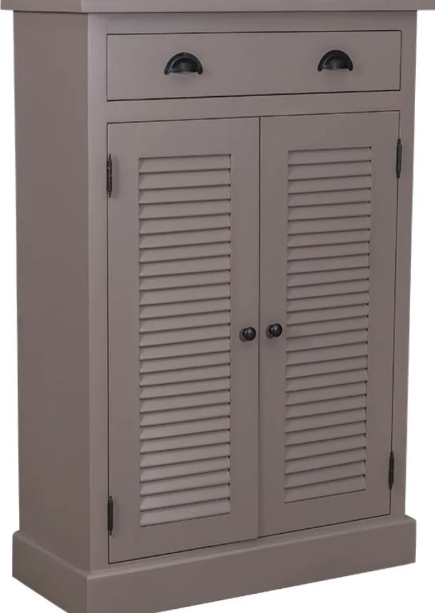 Casa Padrino Landhausstil Kommode aus Kiefernholz in Grau, 85 x 37 x H. 120 cm