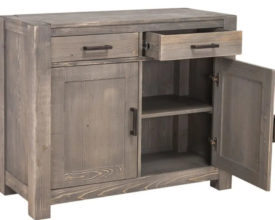 Casa Padrino Landhausstil Kommode aus Massivholz in Dunkelbraun 110 x 47 x H. 90 cm