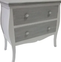 Casa Padrino Landhausstil Kommode mit 2 Schubladen Antik Weiß / Grau 77 x 40 x H. 78 cm
