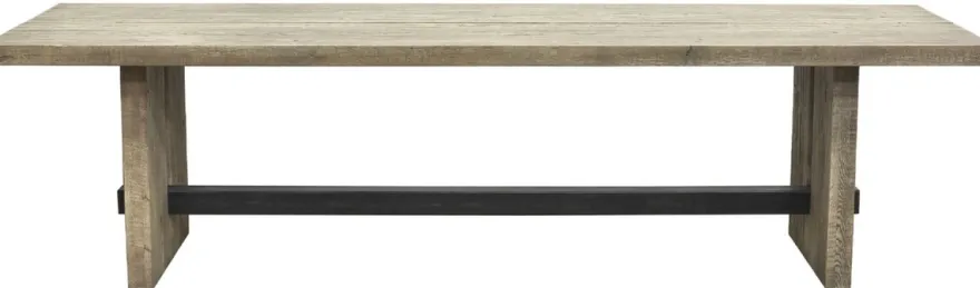 Casa Padrino Landhausstil Massivholz Esstisch Grau / Schwarz - Verschiedene Größen - Rechteckiger Eichenholz Küchentisch - Massivholz Esszimmer Möbel - Landhausstil Esszimmer Möbel