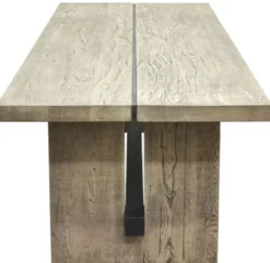 Casa Padrino Landhausstil Massivholz Esstisch Grau / Schwarz - Verschiedene Größen - Rechteckiger Eichenholz Küchentisch - Massivholz Esszimmer Möbel - Landhausstil Esszimmer Möbel