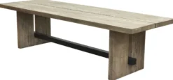 Casa Padrino Landhausstil Massivholz Esstisch Grau / Schwarz - Verschiedene Größen - Rechteckiger Eichenholz Küchentisch - Massivholz Esszimmer Möbel - Landhausstil Esszimmer Möbel