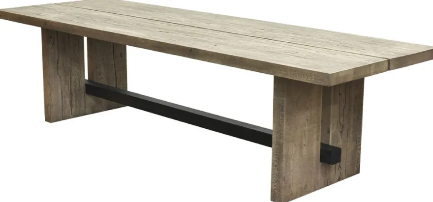 Casa Padrino Landhausstil Massivholz Esstisch Grau / Schwarz - Verschiedene Größen - Rechteckiger Eichenholz Küchentisch - Massivholz Esszimmer Möbel - Landhausstil Esszimmer Möbel